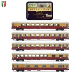 Pirata PI6190 - N - 5-tlg. Set Personenwagen TEE Mediolanum, FS, Ep. IV